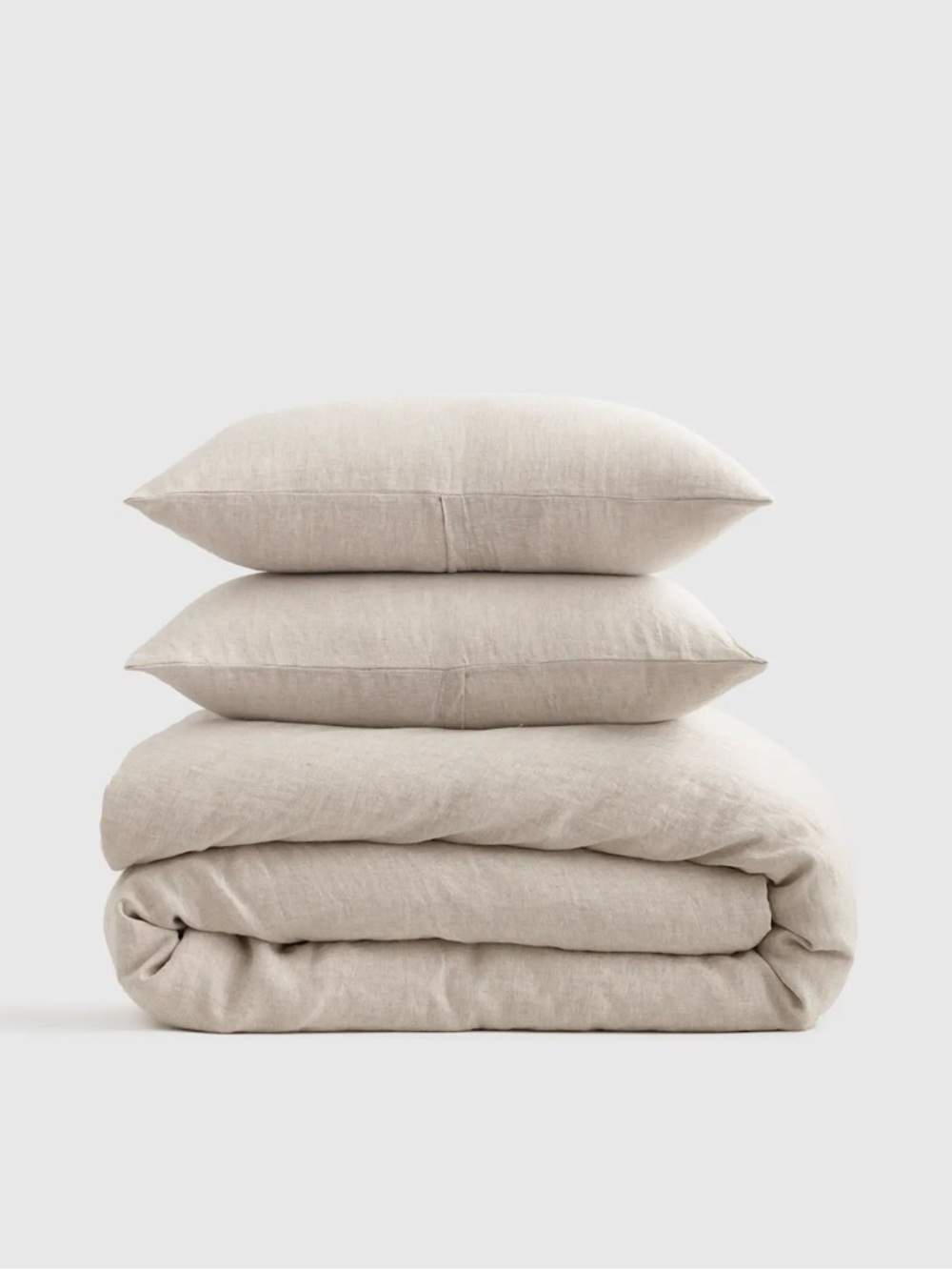 Quince NWOT European Linen Duvet Set in Natural Chambray Twin
